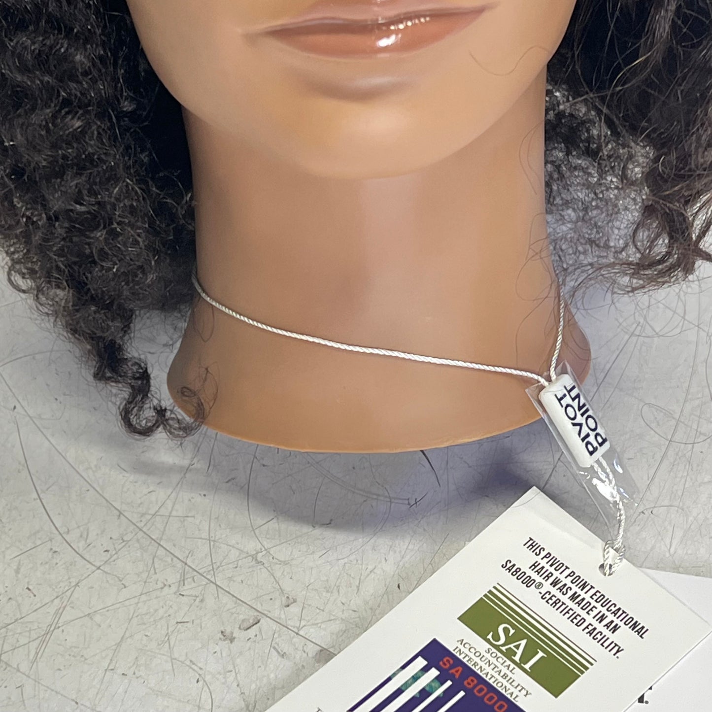 PIVOT POINT  Multi Texture Quad 100% Human Hair Mannequin Black MMMUIDLD-TC-4P