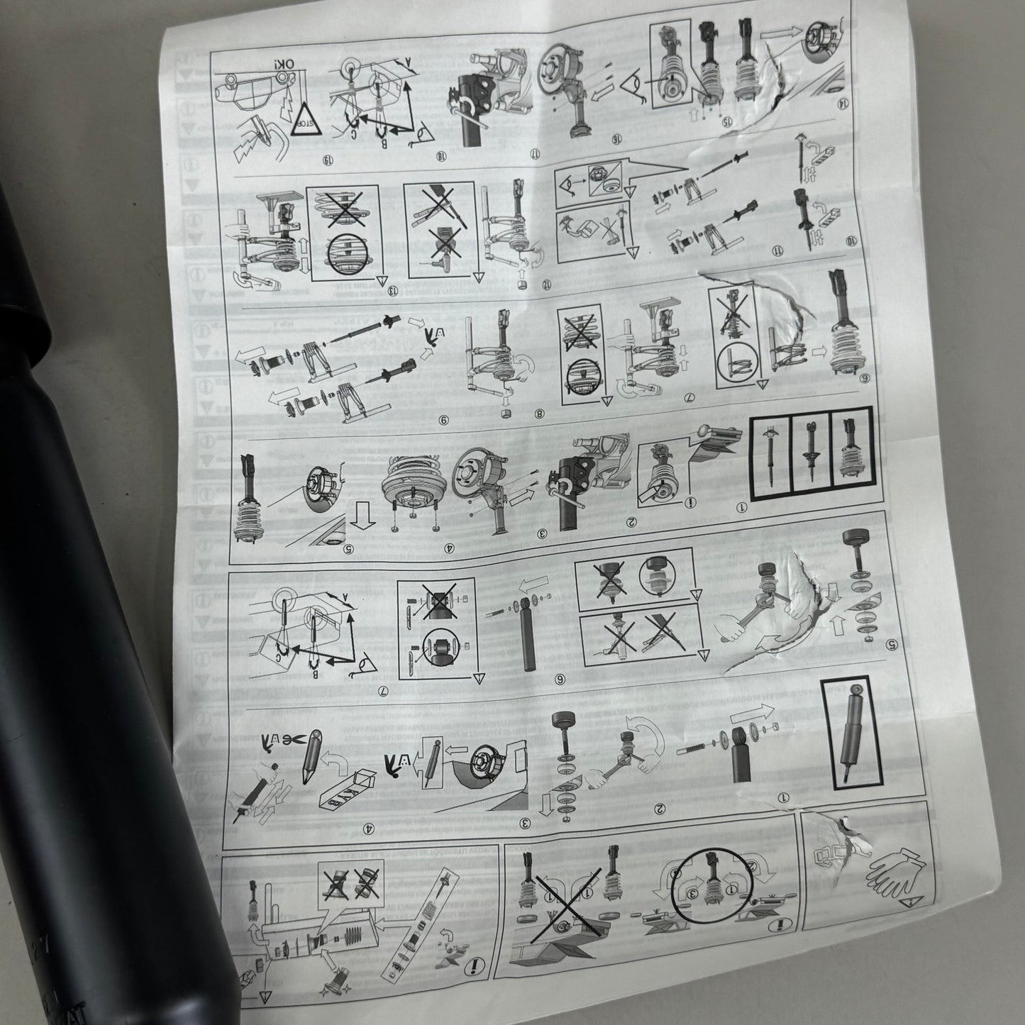 KYB Gas Shock Suspension Absorber For Jeep Black 344426 (New Other- (Distressed Packaging))