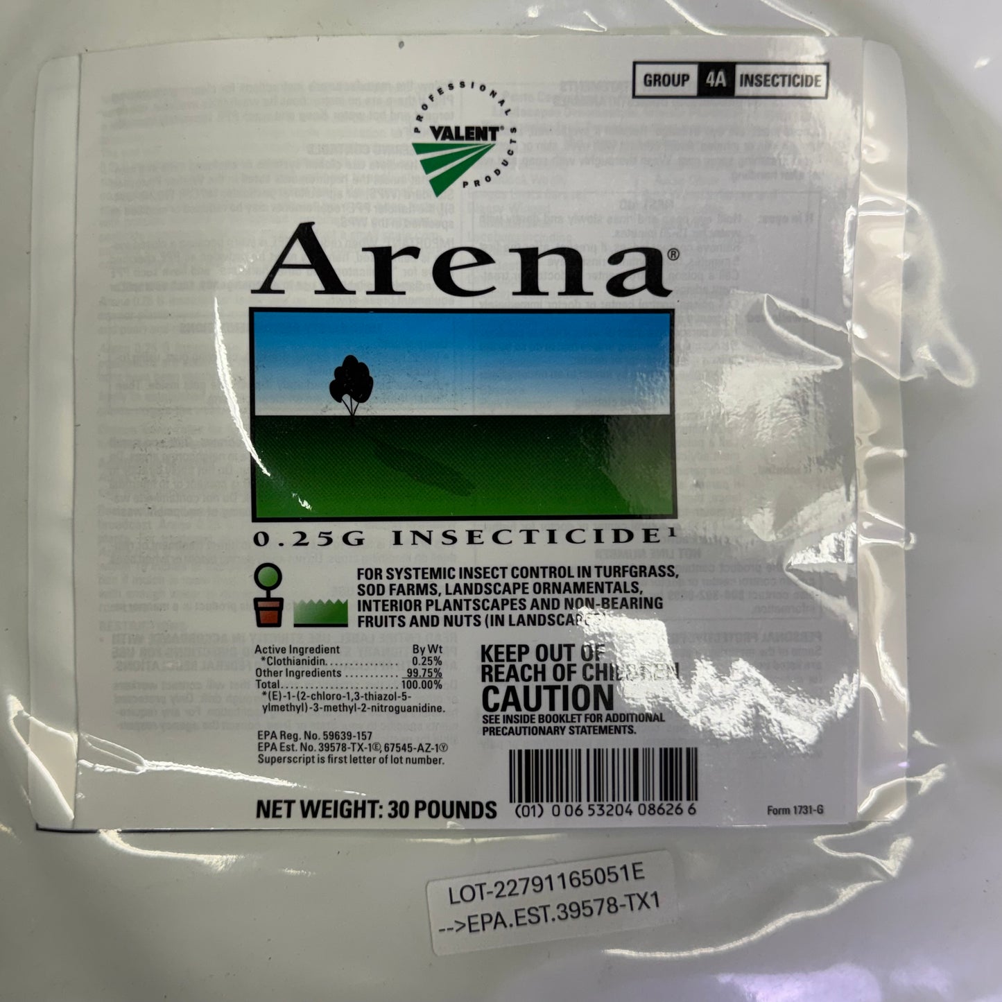 ARENA 0.25 G Insecticide Granules 30 Lbs