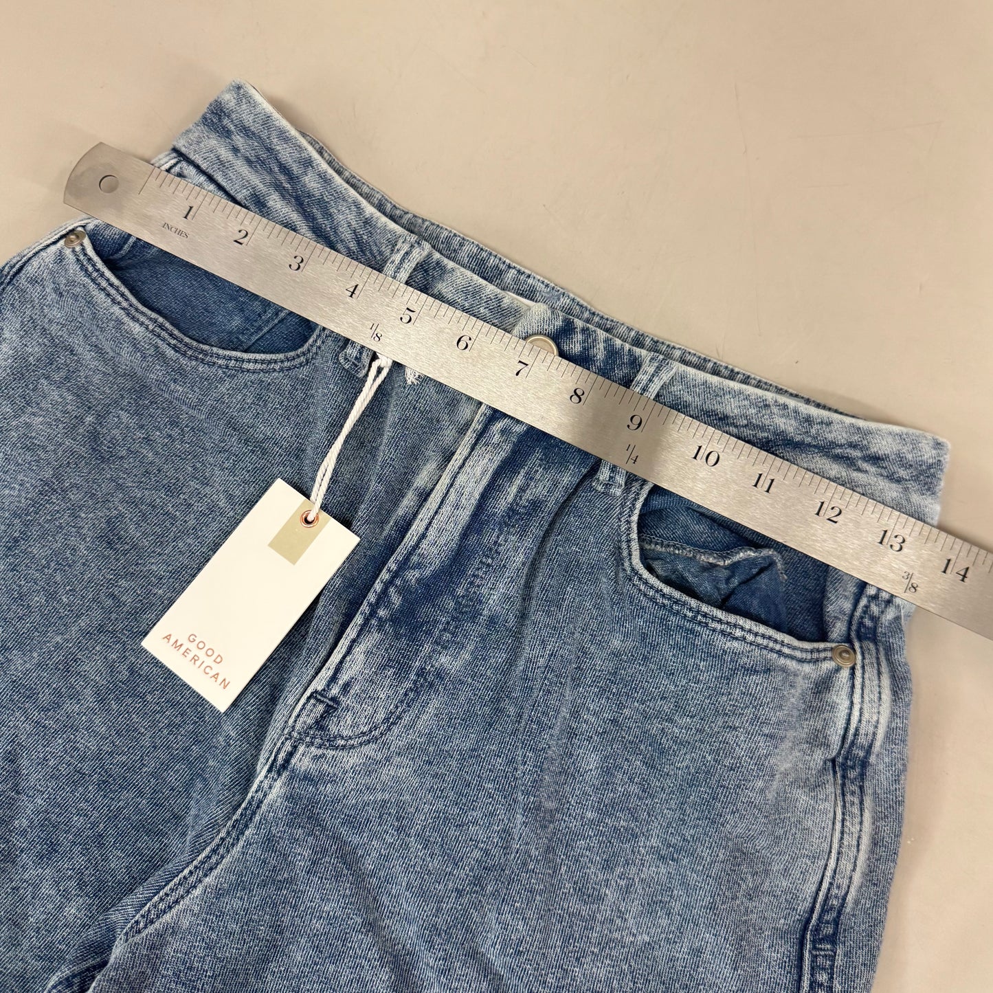 GOOD AMERICAN Jeanius Good Skate Jeans Women's Sz 8 Indigo586 GS0409VN