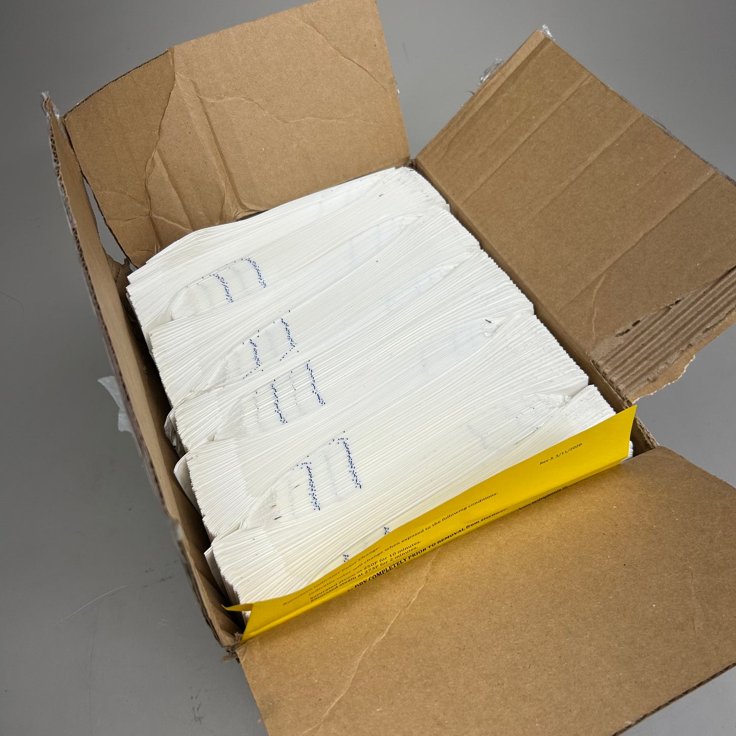 FOX CONVERTING  (1 Box, 1000 Bags) Tape Seal Sterilizing Bags 2.5"x1.5"x7.5" 150000101 (New Other- Damaged Packaging)