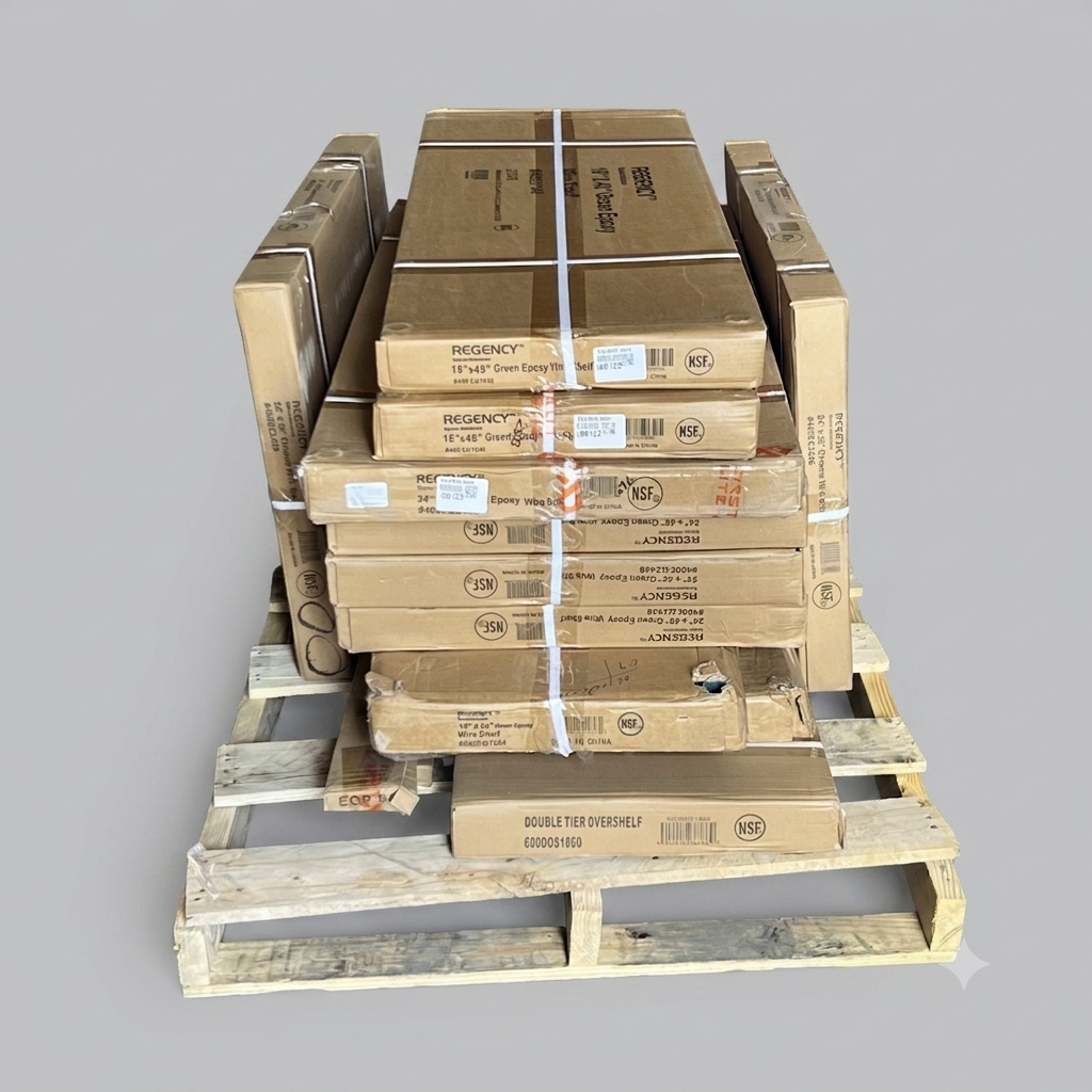 ZA@ Pallet of REGENCY Epoxy Wire Shelf