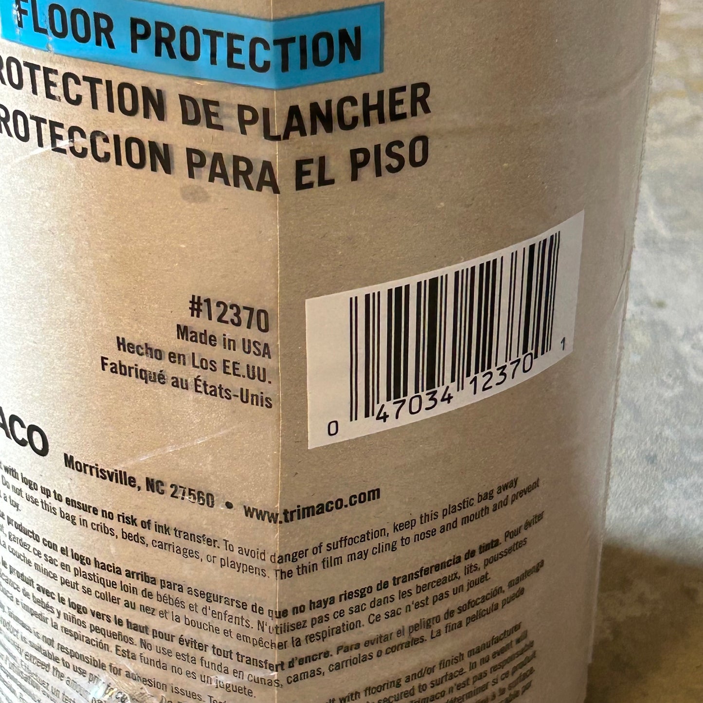 TRIMACO X-Board Lightweight Surface Protector  35"x100' (Slightly Dirty) Brown 12370/9