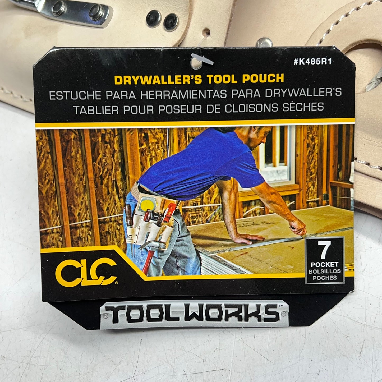 CLC WORK GEAR 7 Pocket Standard Drywaller Tools Pouch Fits Belts 2¾” Wide K485|R1