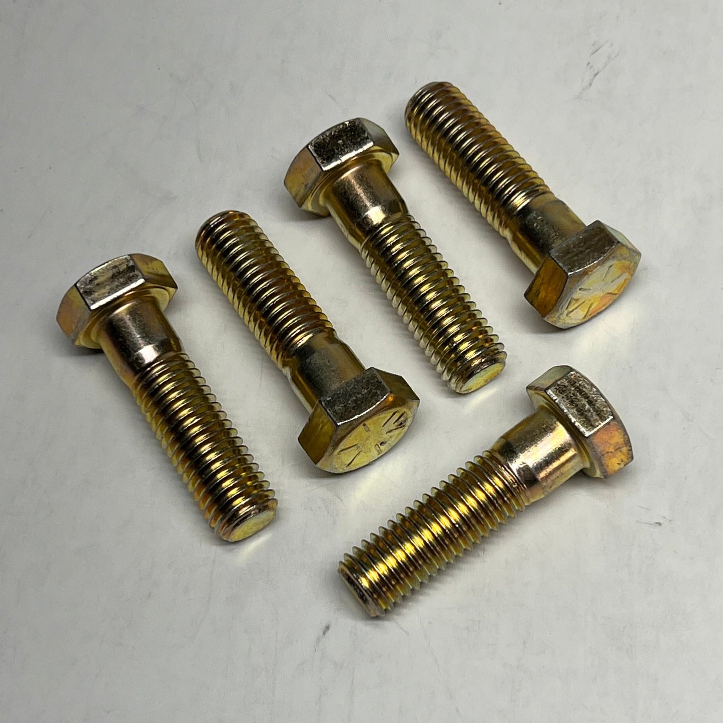 MCMASTER-CARR (5 PACK) Hex Head Screw Zinc Yellow Chromate Plated 91257A803