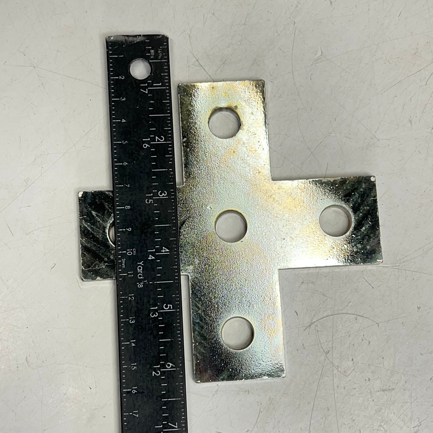 PHD MANUFACTURING (2 PACK) 5-hole Cross Plate 9/16″ 13/16″ 1-7/8” Silver 5040