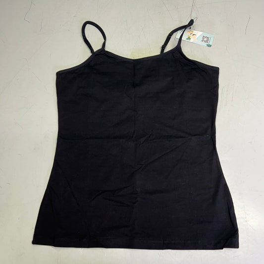 CHARMO (SET OF 2) Shelve Bra Tank Top Spaghetti Strap Women's Sz L Black