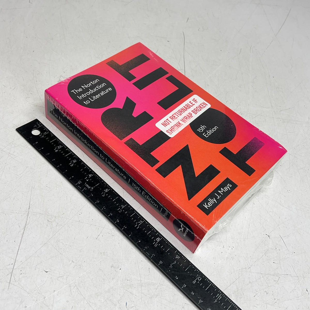 NORTON INTRODUCTION TO LITERATURE  15th Edition by Kelly J. Mays Paperback Book