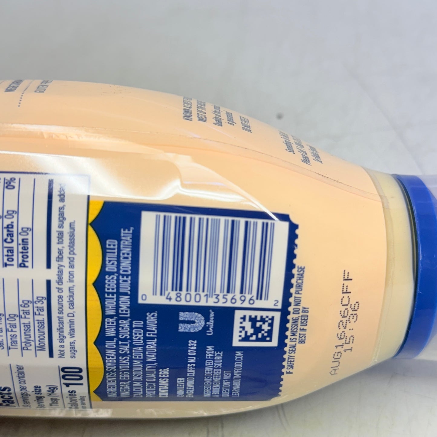 HELLMANN'S (5 PACK) Real Mayonnaise Squeeze Bottle 20 fl oz Mayo BB 08/26