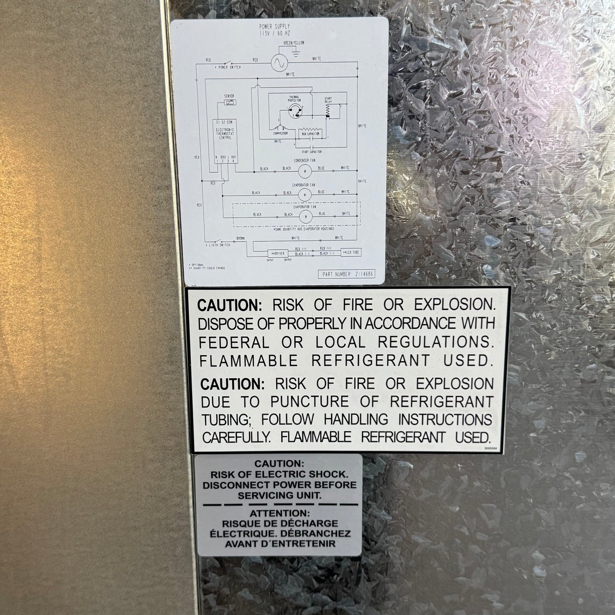 IMBERA Commercial Glass Door Refrigerator 115V R290 - Yellow VRD43
