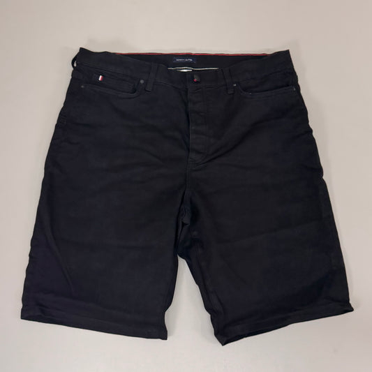 TOMMY HILFIGER JEANS Slim Bermuda Shorts Women's SZ 16 Waist 33 Black Magnet / Velcro Fly