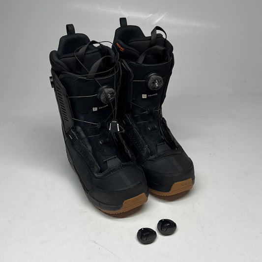 ZA@ SALOMON Malamute Dual Boa All Mountain Snowboard Boots Men's Sz 11 Black (As-Is)