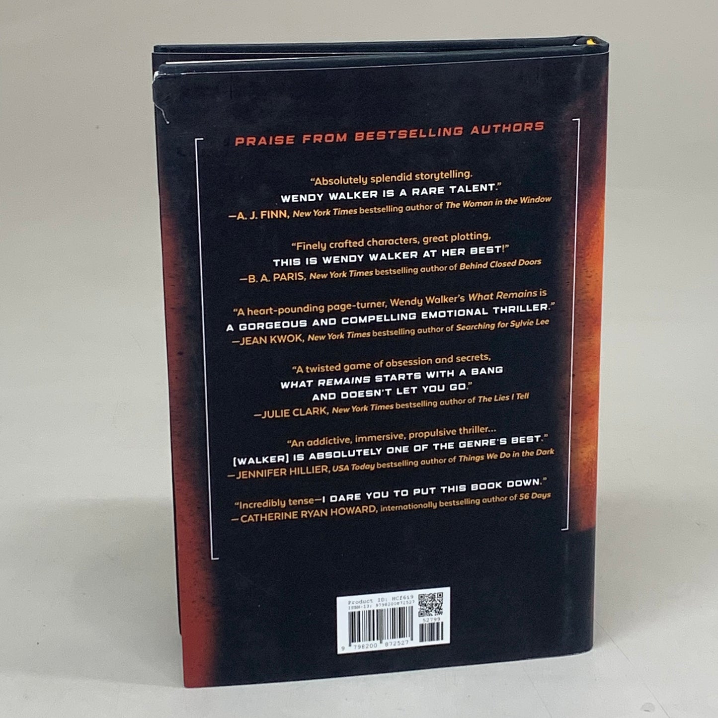 BLACKSTONE  Wendy Walker What Remains (Used Good-Slight Tear on cover) 254 Pages