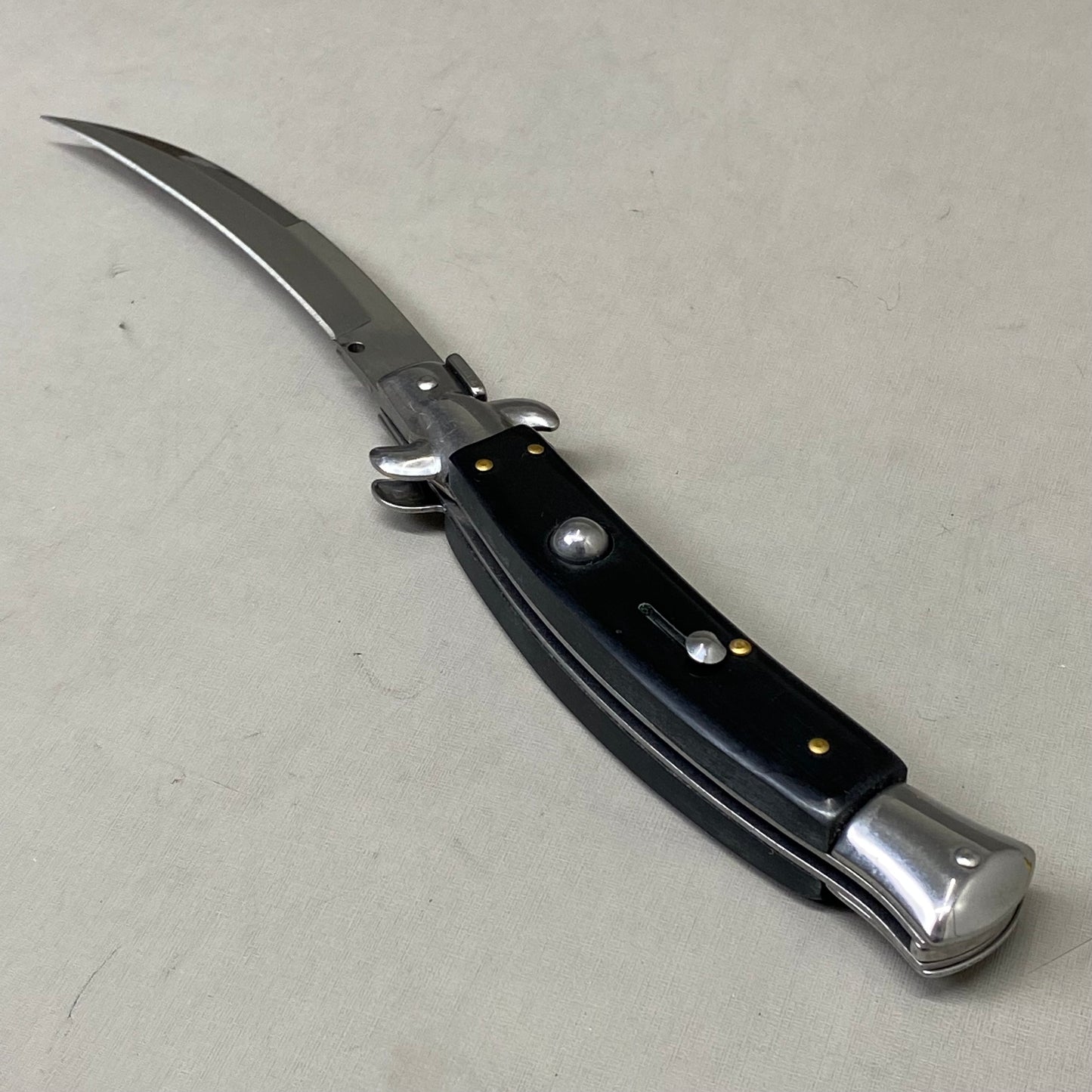 ZA@ ARMED FORCE TACTICAL Handcrafted OTF Pocket Knife  4" Blade 9" Overall Length Black ST-6CBK