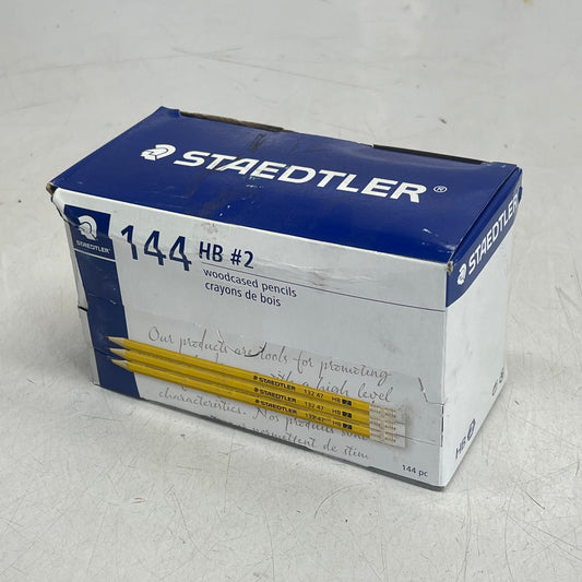 ZA@ STAEDTLER (144 PACK) Woodcased Pre-sharpened Pencils 2MM Yellow #2HB