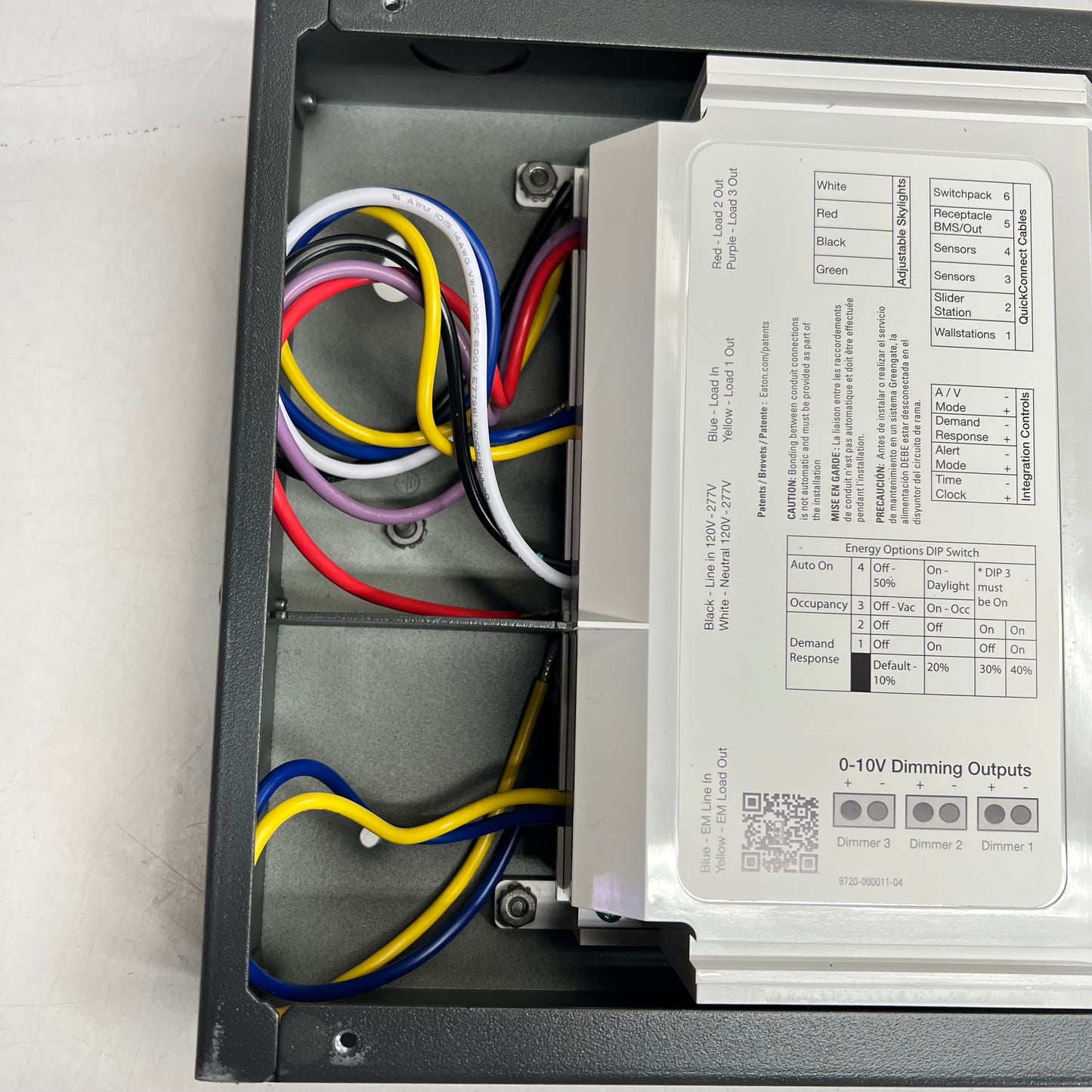 COOPER LIGHTING Room Controller 3 Dimmer Solution W/ Emergency Control RC3DE-PL