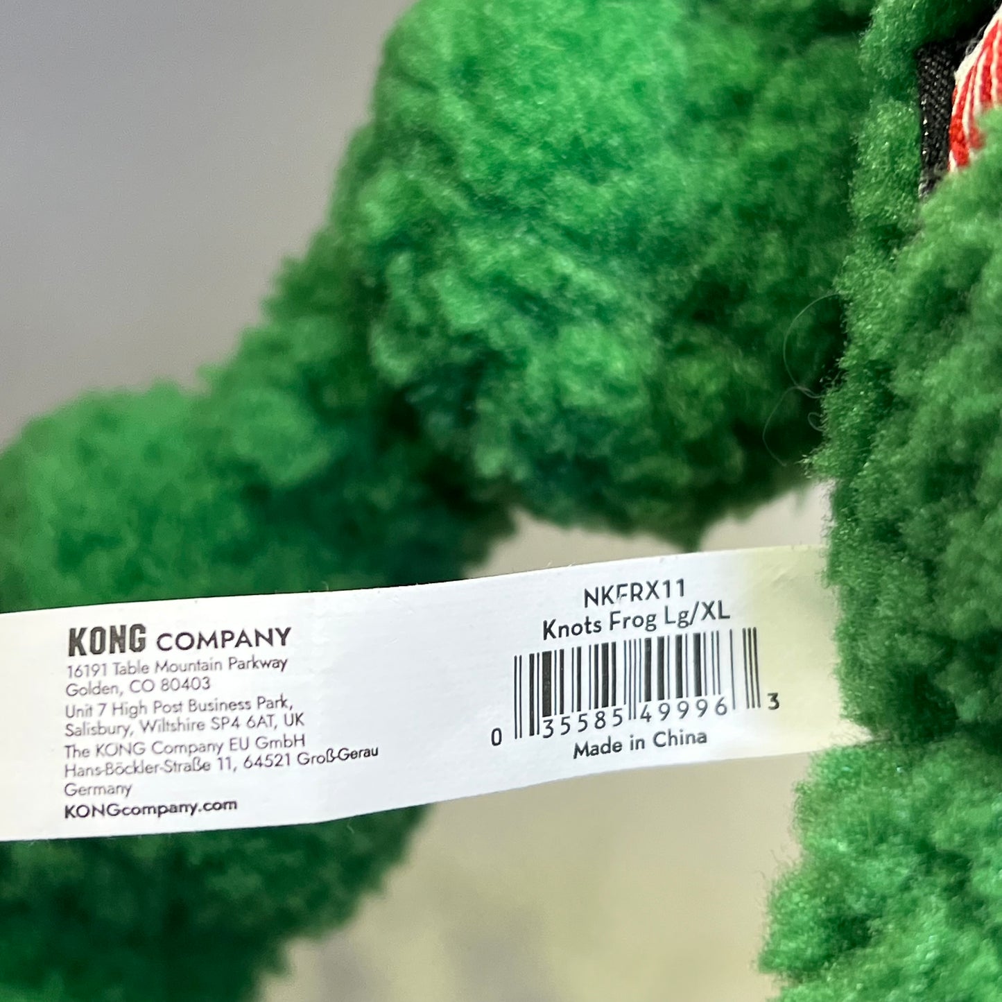 KONG (2 PACK) Knots Frog Squeaker Dog Toy W/ Rope Skeleton L/XL 18" Green