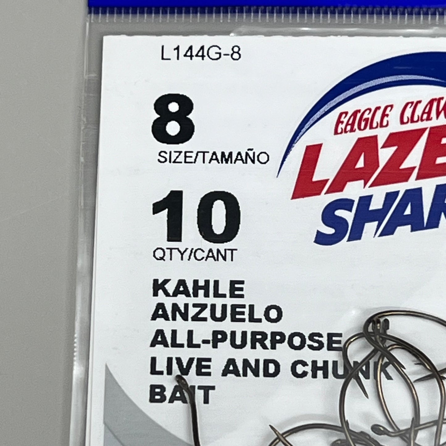 EAGLE CLAW (5 PACK) All Purpose Khale Live/Chunk Bait Bronze #8 10pc L144G-8