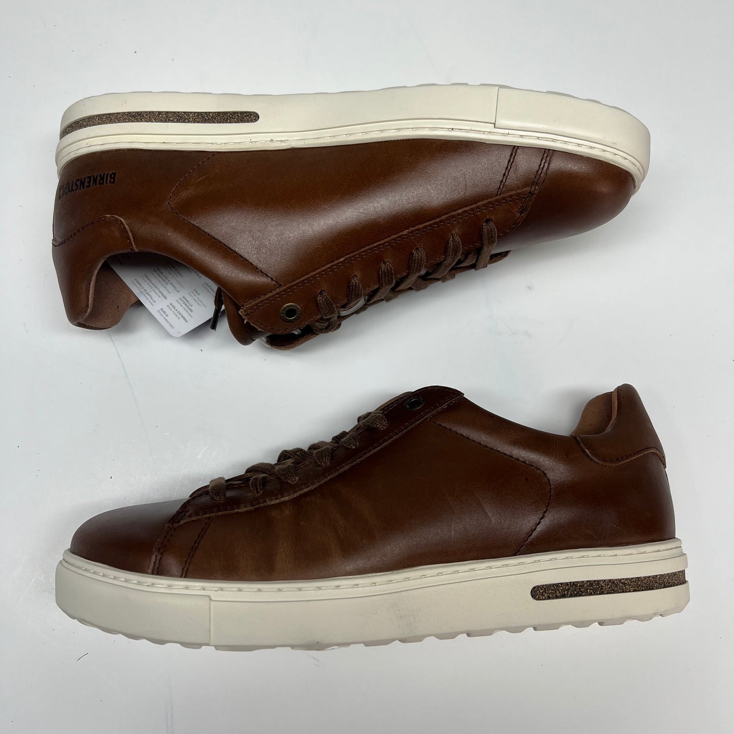 BIRKINSTOCK  Bend Low Leather Lace Up Sneaker Unisex Sz EU 41 Cognac 1026177