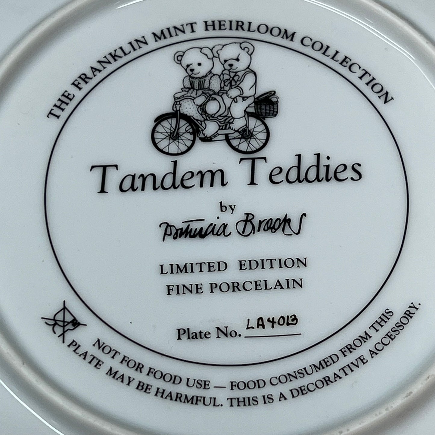 THE FRANKLIN MINT HEIRLOOM COLLECTION (3 PACK)Tandem Teddies By Patricia Brooks
