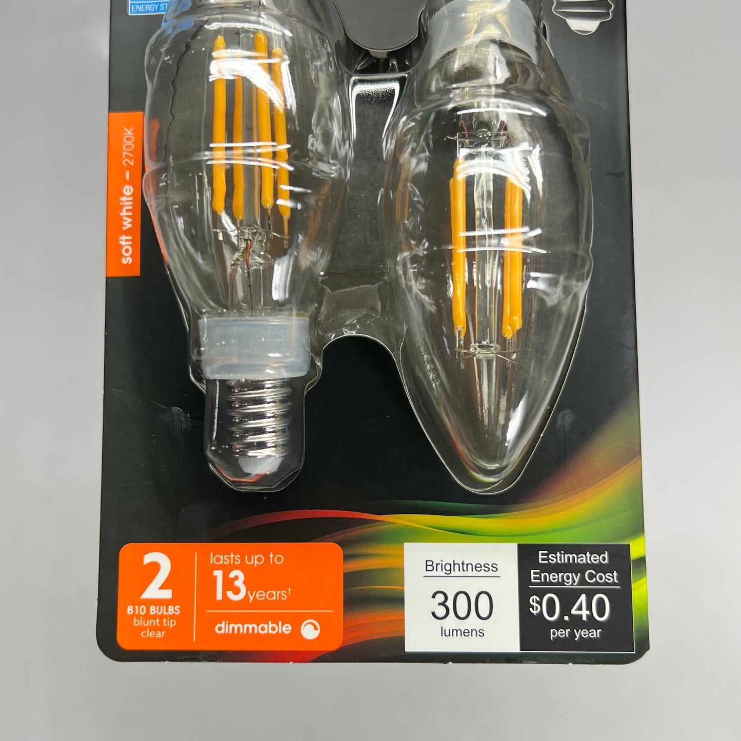 FEIT ELECTRIC (6 PACK) Natural Light Bulbs 40W E12 Soft White BPCTC40927CA/FIL2