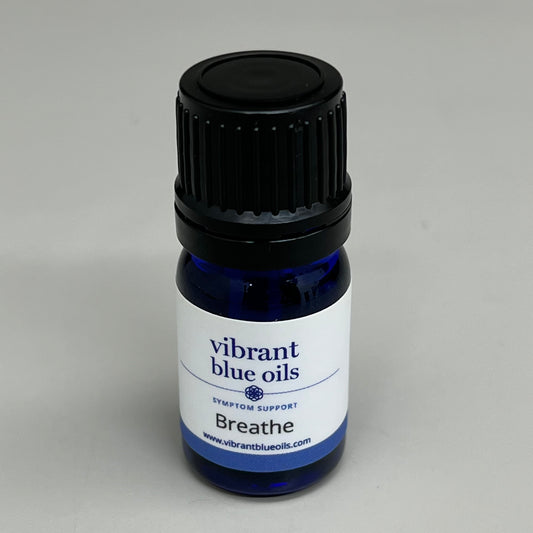 VIBRANT BLUE OILS Therapeutic Symptom Support Breathe Organic Essential Oil 5mL