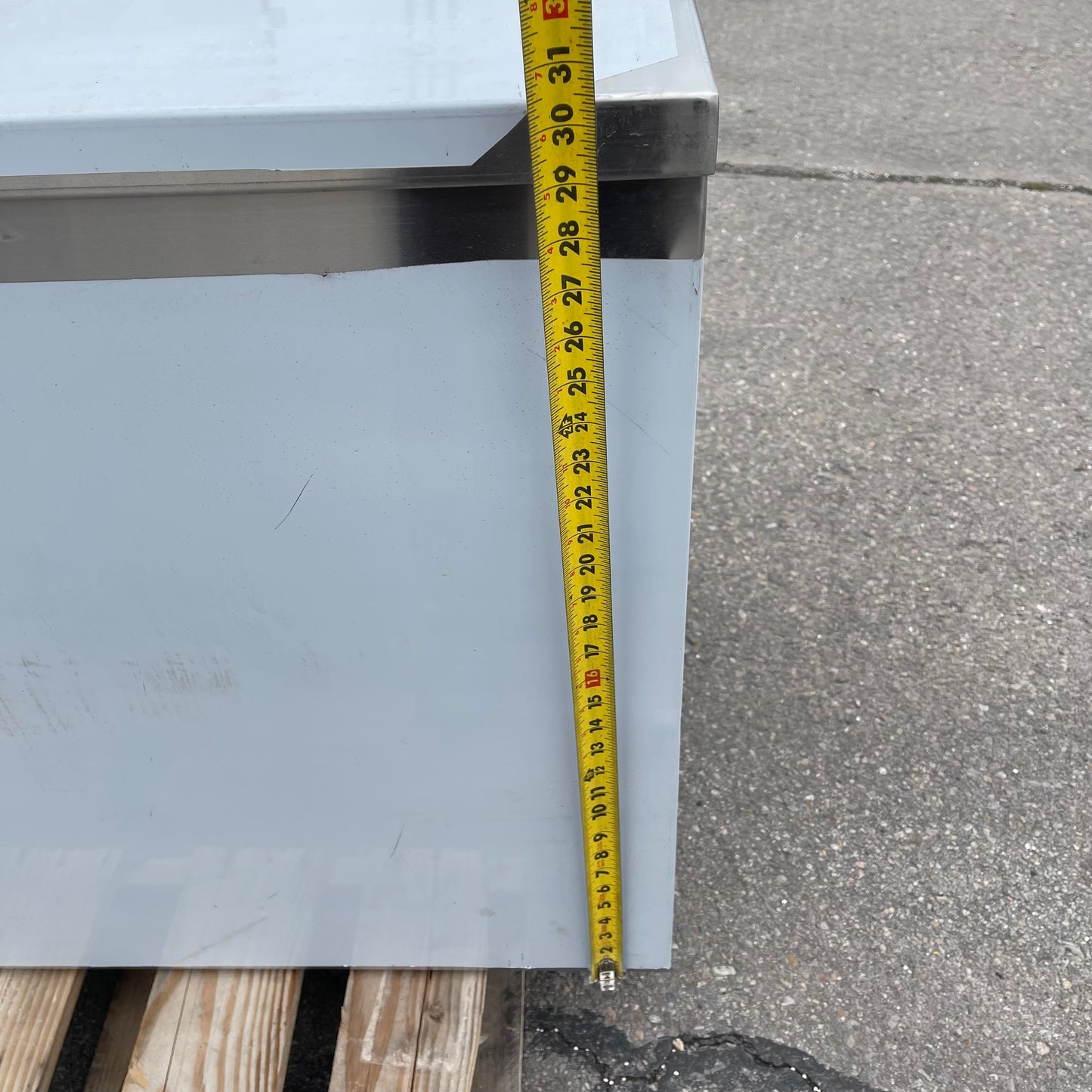 ZA@ REGENCY Enclosed Base Table 96”x30”x30” Stainless Steel 600EBT3096 (AS-IS)