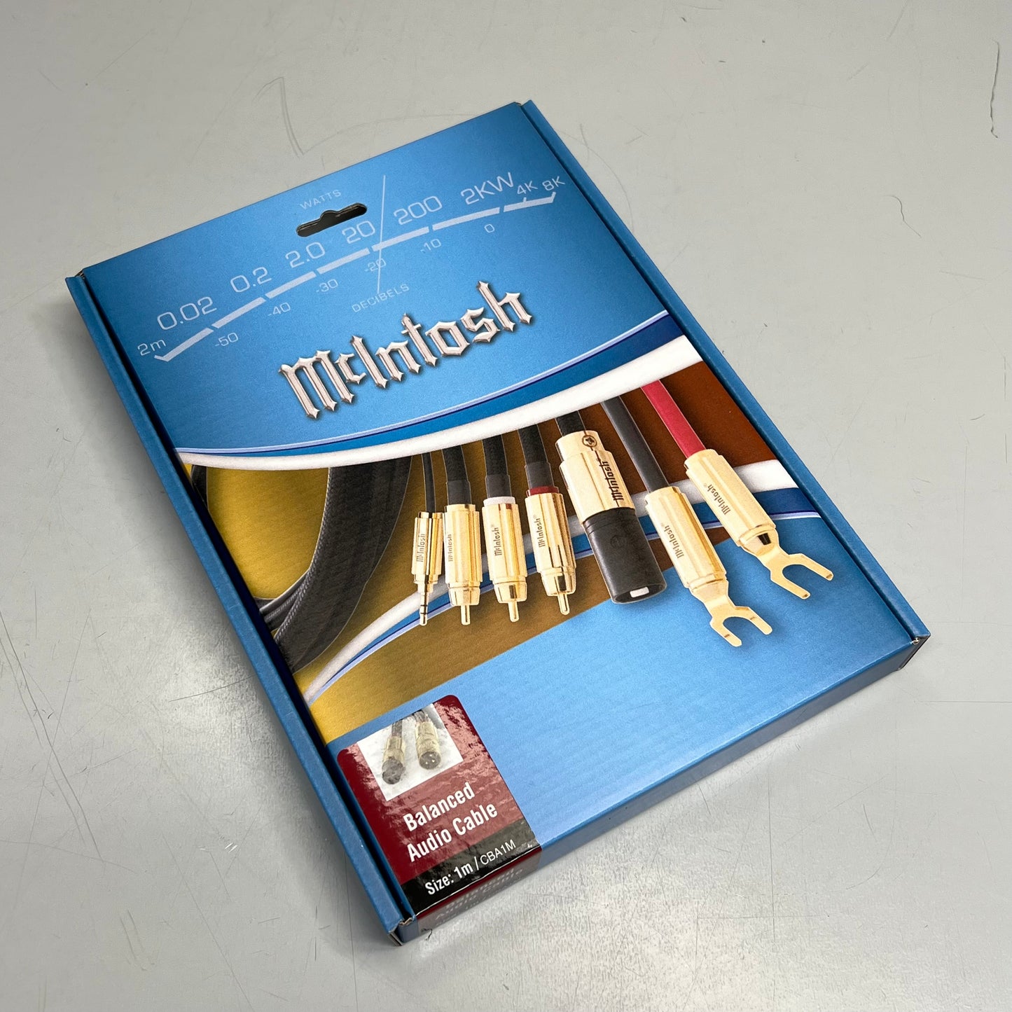 MCINTOSH Balanced Audio Cable 2-Conductor Twisted-Pair Design 1 Meter CBA1M