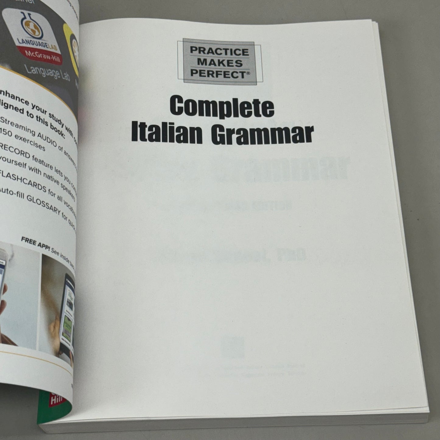 MC GRAW HILL Marcel Danesi Complete Italian Grammar Third Edition 360 Pages
