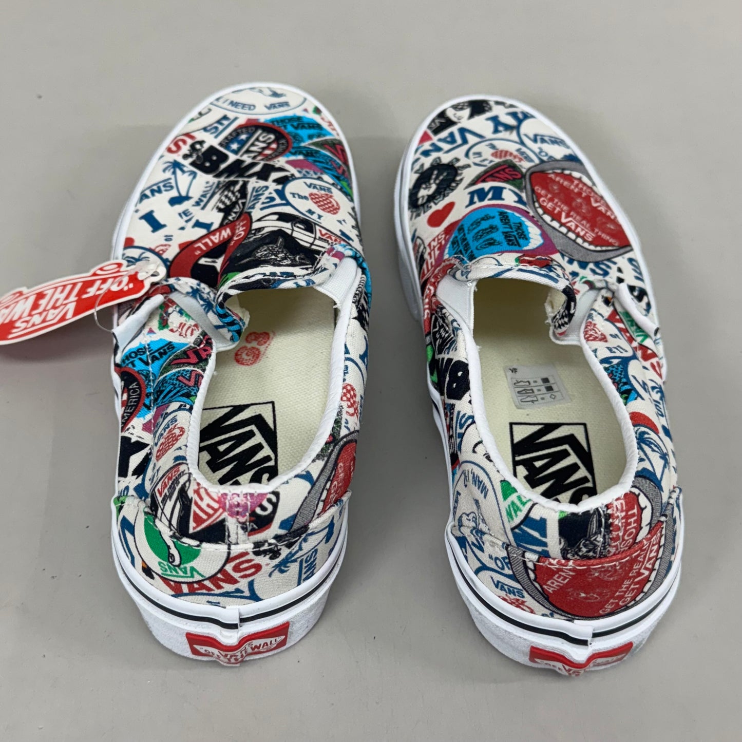 VANS "I Love My Vans" Off Walls Slip-On Women's 5.0 Men's 3.5 Multicolor Pattern