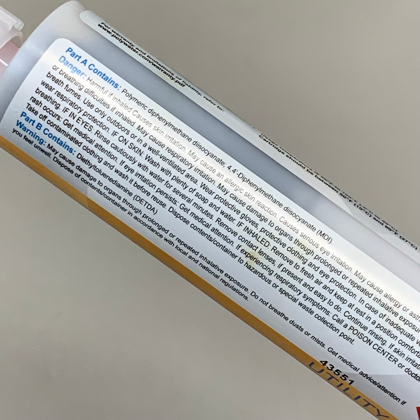 POLYWATER Wood Utility Pole Repair Cartridge On OEM Sealed Bag  250 mL 43551