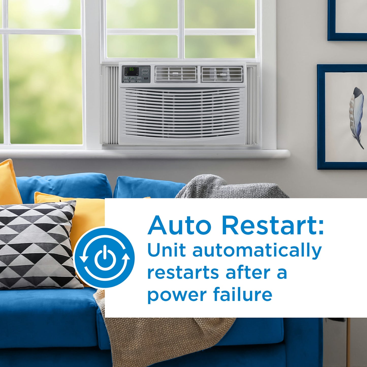 DANBY 8K BTU Window Air Conditioner With Remote 350 Sq Ft 18 1/2"W x 13 1/2"H x 15 1/2"D White DAC080EE2WDB