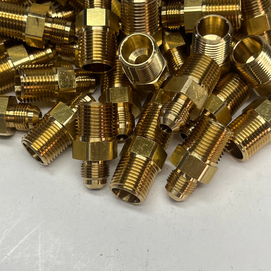 CUI (50 PACK) Heavy Duty Adaptor 3/8" Flare X 1/2" Male Pipe Brass U1-6DLS