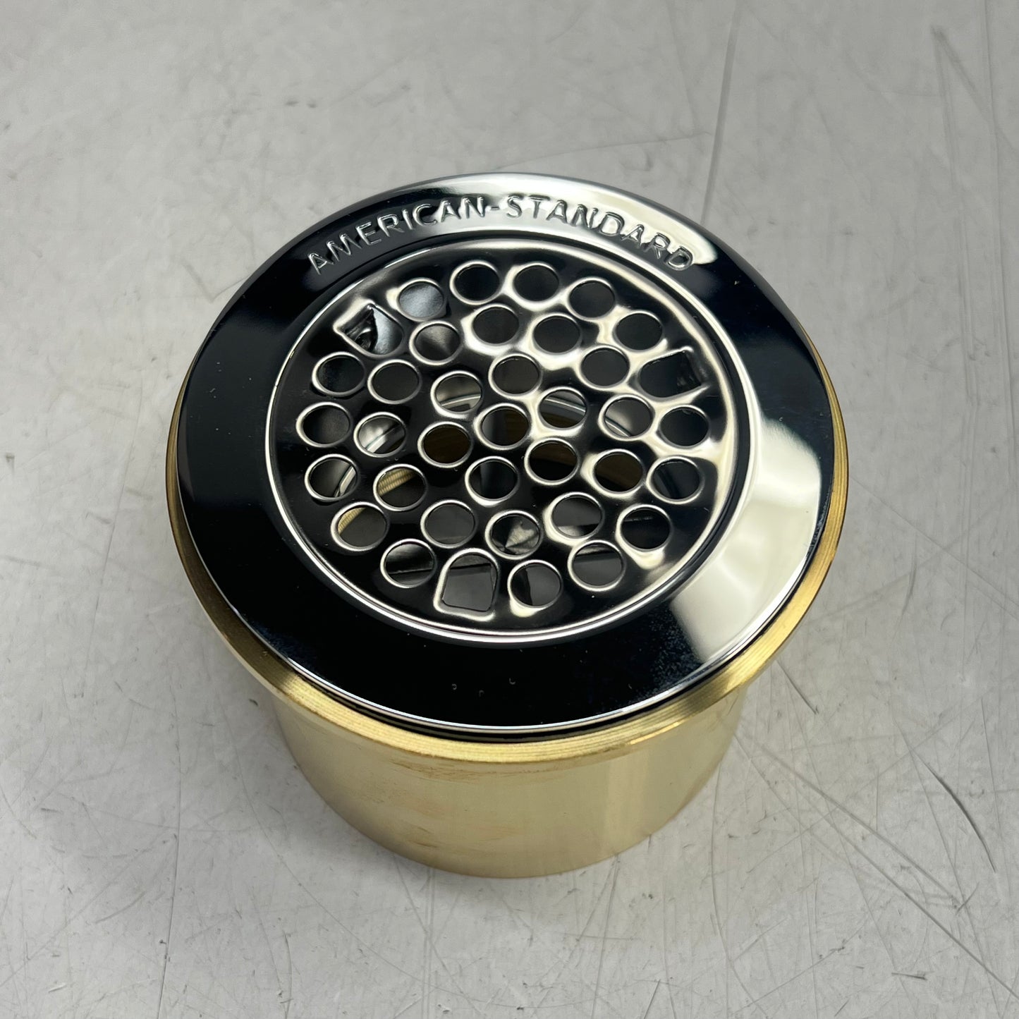 AMERICAN STANDARD Heritage Grid Strainer Drain  3" IPS Connection  Chrome