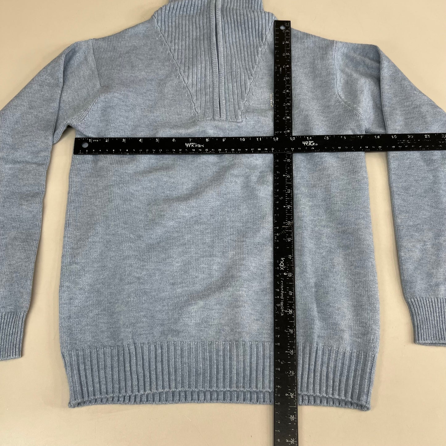 SAMSHIELD Suzanne Equestrian Quarter Zip Sweater Women's Sz S Washed Blue