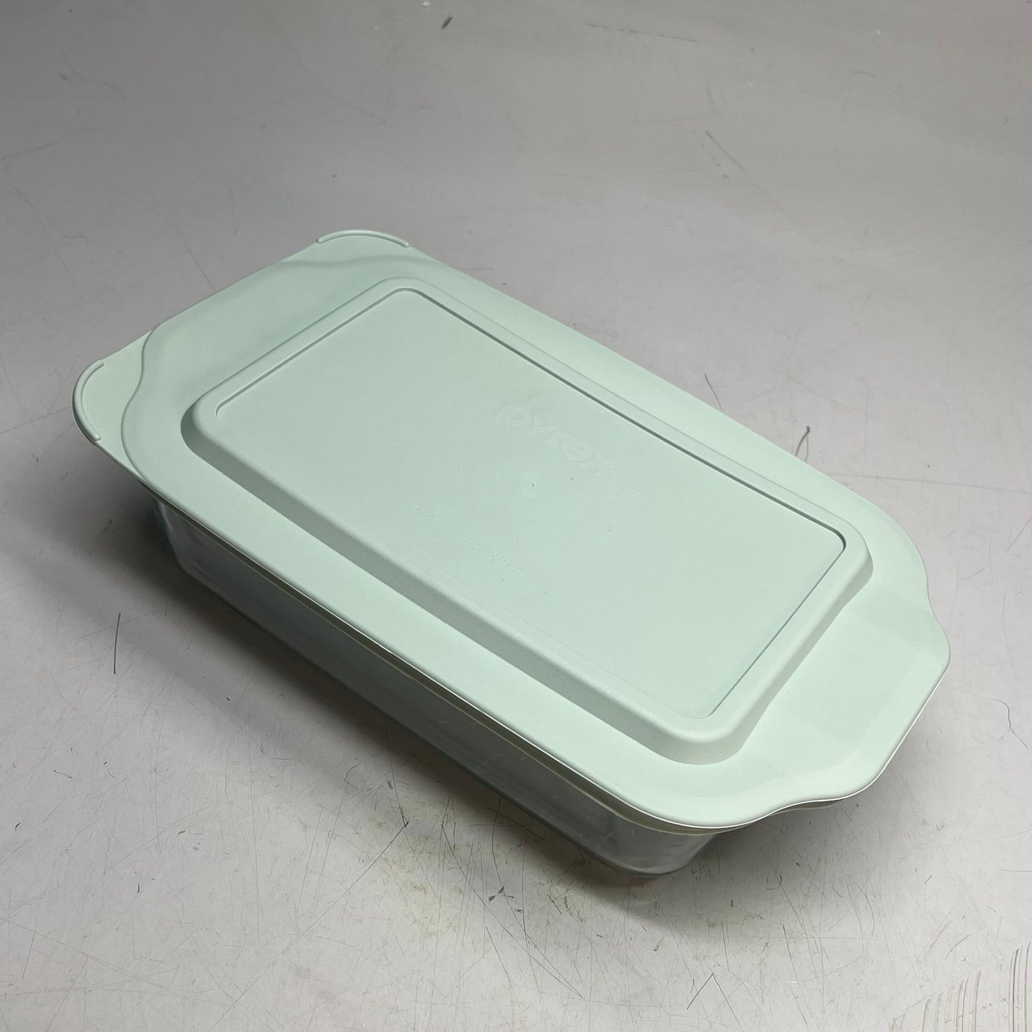 ZA@ PYREX (6 PIECE SET) Glass Baking Dish Set W/ Lids 5 Qt, 2.6 Qt & 3.1 Qt Clear/|Sage 1135014