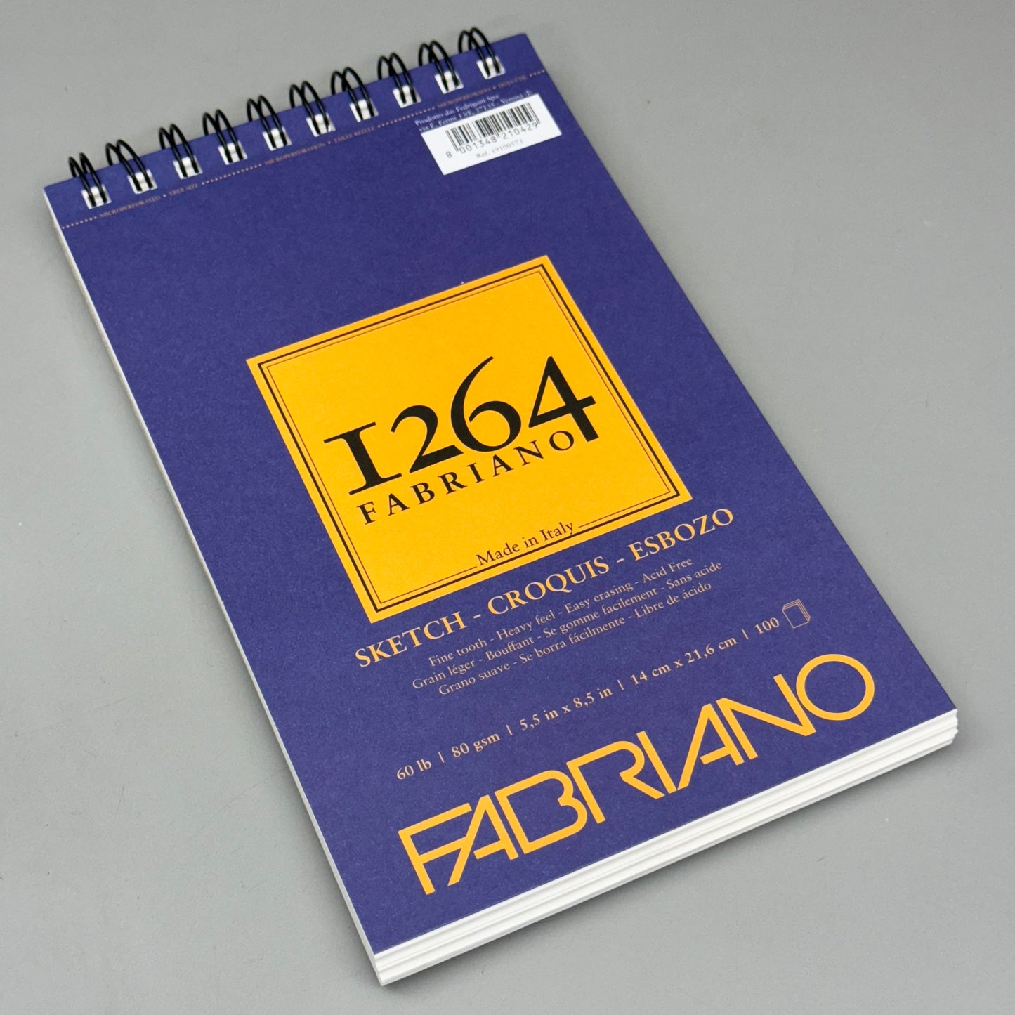 FABRIANO I264 Sketch Paper PADS (5 PACK) 5.5" x 8.5" Sketch Pad 100 Sheets each