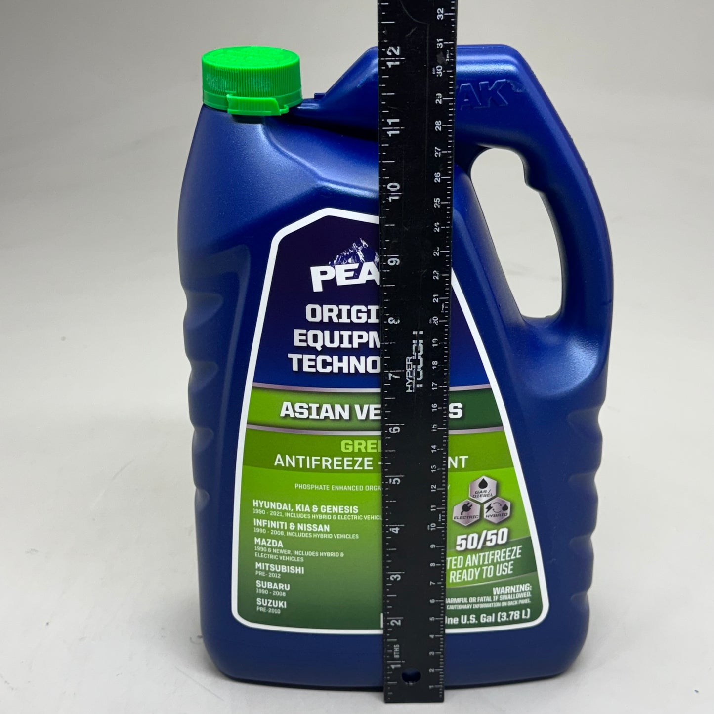 PEAK Asian Vehicles Antifreeze+Coolant 50/50 Green 1 Gallon PAGB53-01