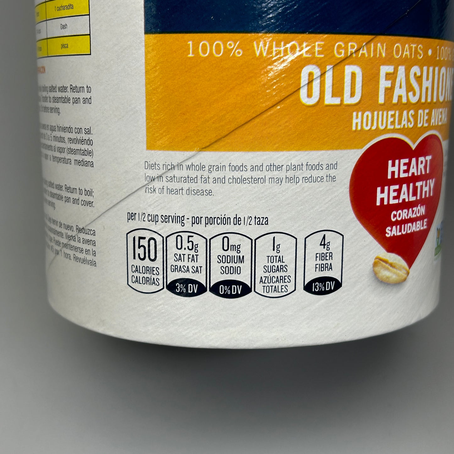 QUAKER OATS 3-PK! Old Fashioned Whole Grain Oats 42 oz Canisters BB 5/24 (New)