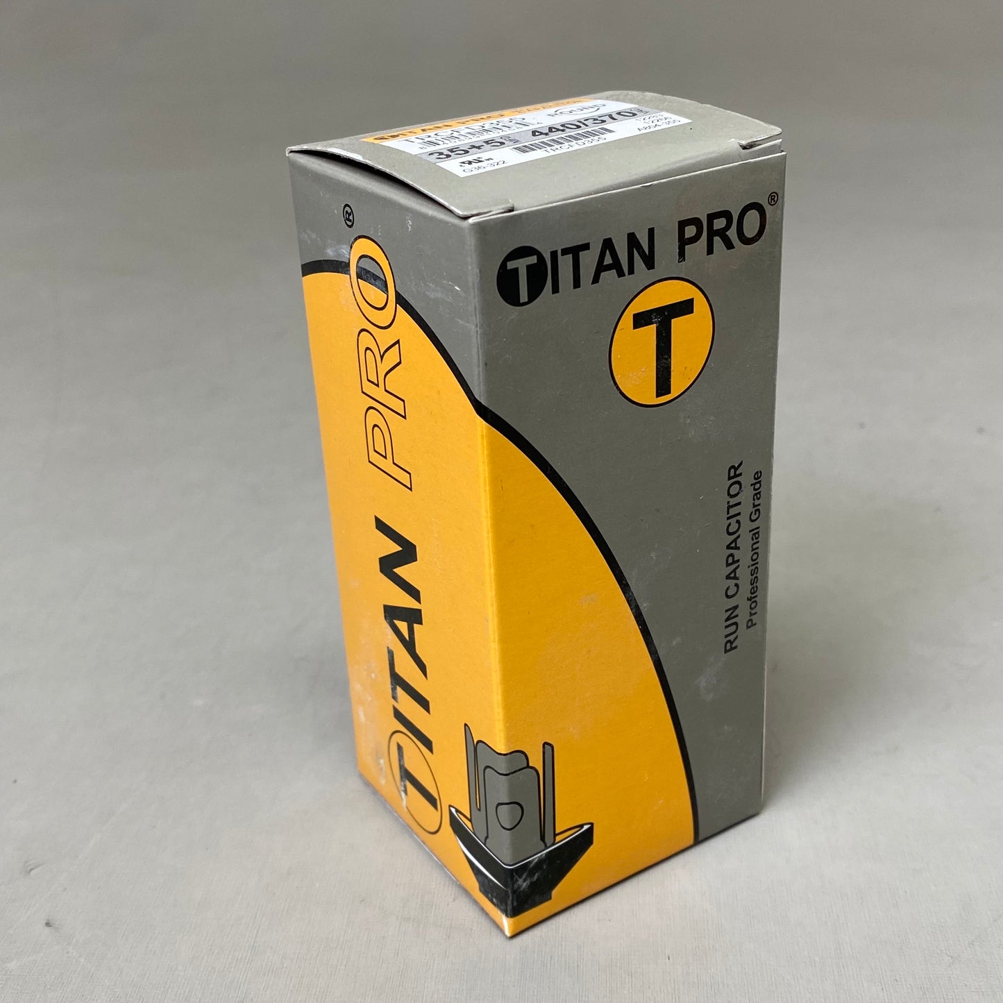 TITAN PRO Motor Run Capacitor 4.8"x2.2" Grey TRCFD355