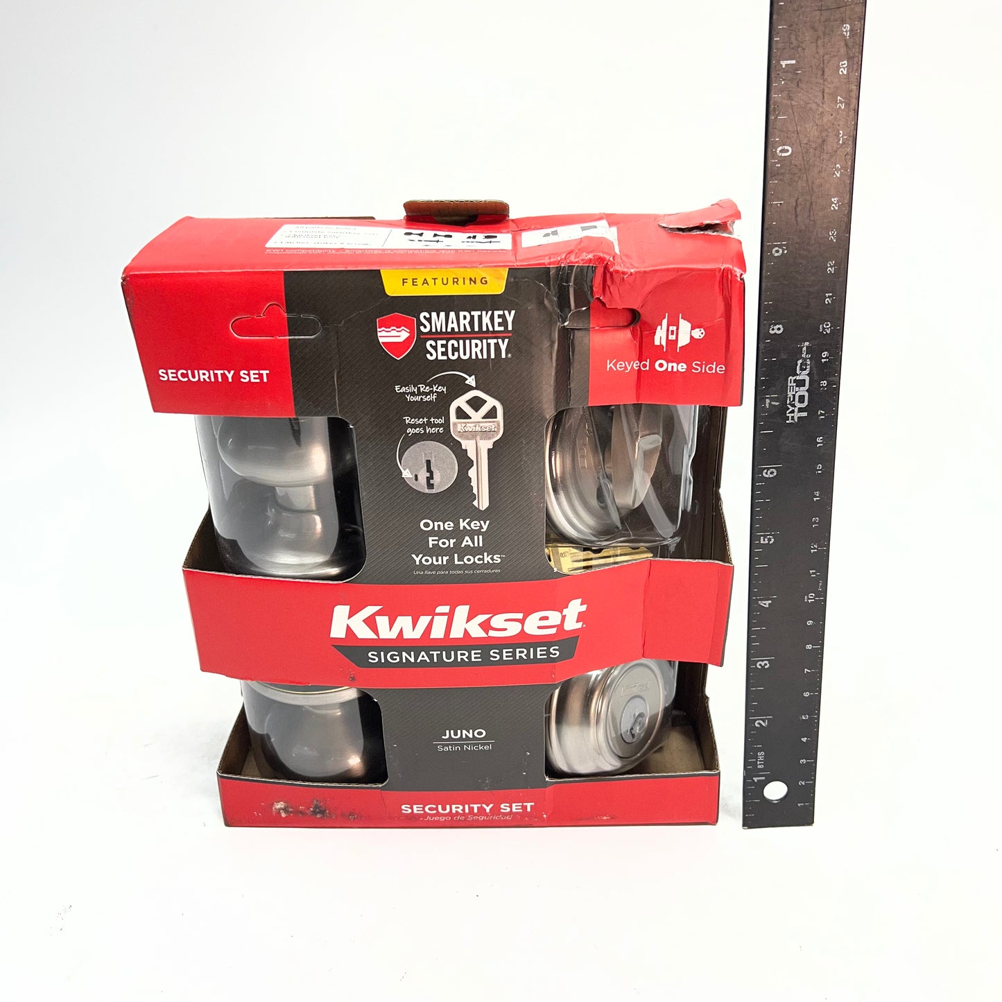 KWIKSET Smartkey Security Dual Key Door Knob & Dead Bolt Satin Nickel (As-Is)