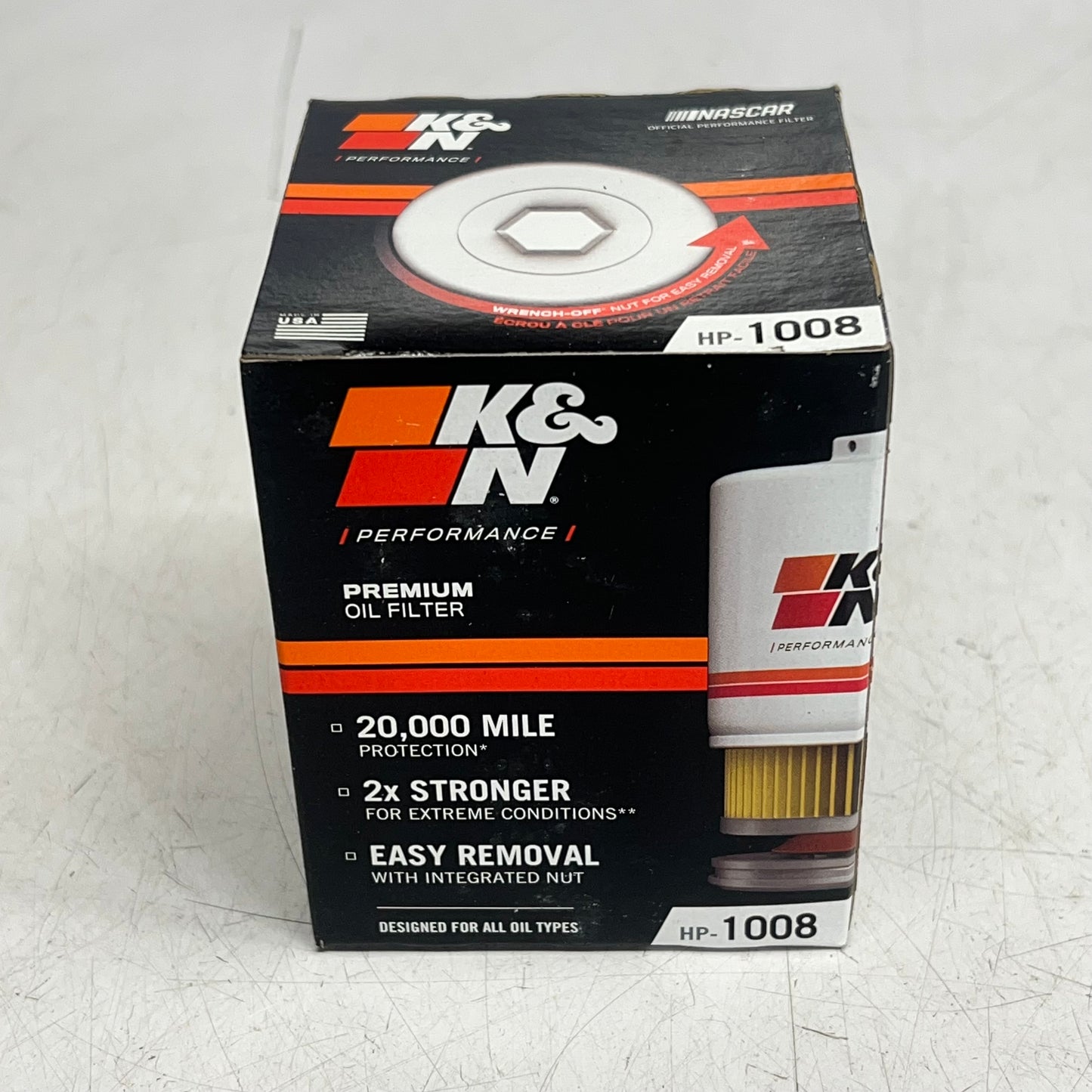 K&N (2 PACK) Heavy Duty Canister Oil Filters Engine Protection White HP-1008