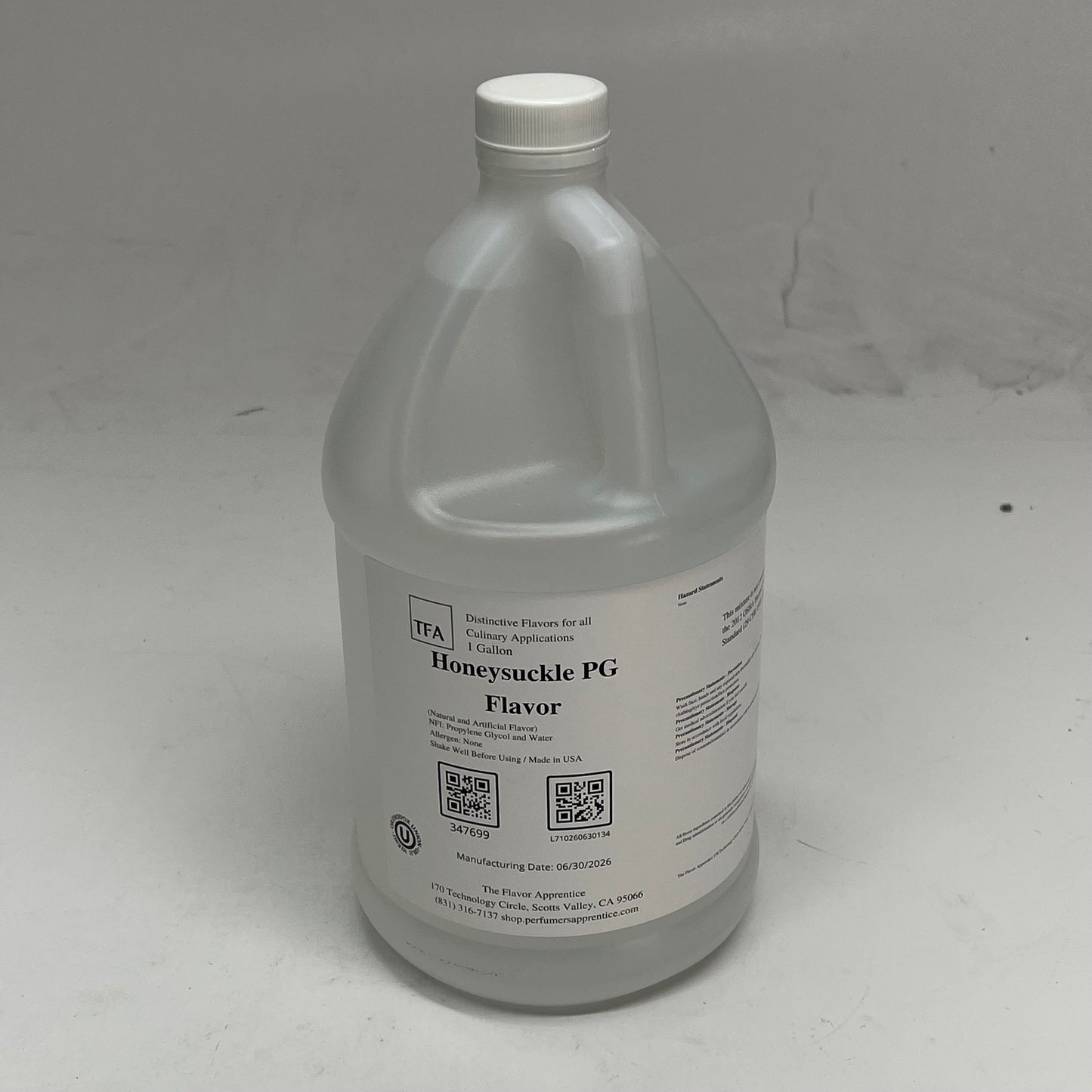 TFA Honeysuckle Pg Flavor Highly Concentrate for All Culinary Applications 1 Gal