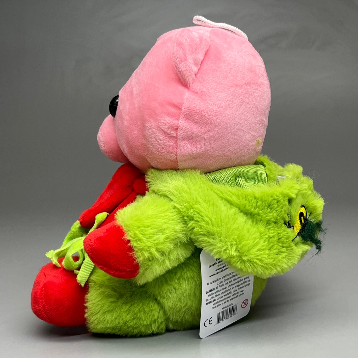 ZA@ PEEK A BOO TOYS Pig / Grinch Stuffed Animal Green/ Pink XMASDIS30 C