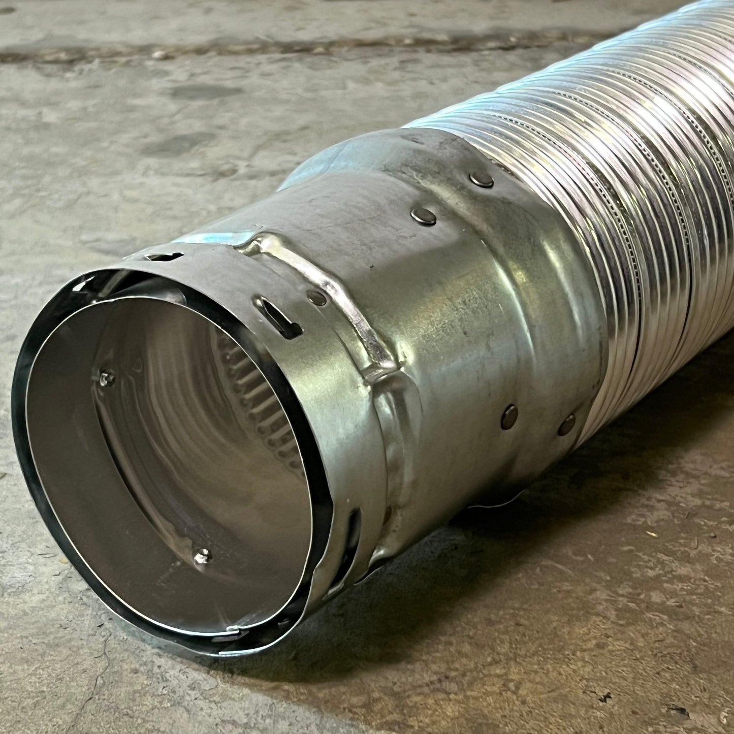 AMERIVENT (6 Pcs) Double Wall Flexible Pipe Vent Connector Sz 4” x 36”, 4ADFC3