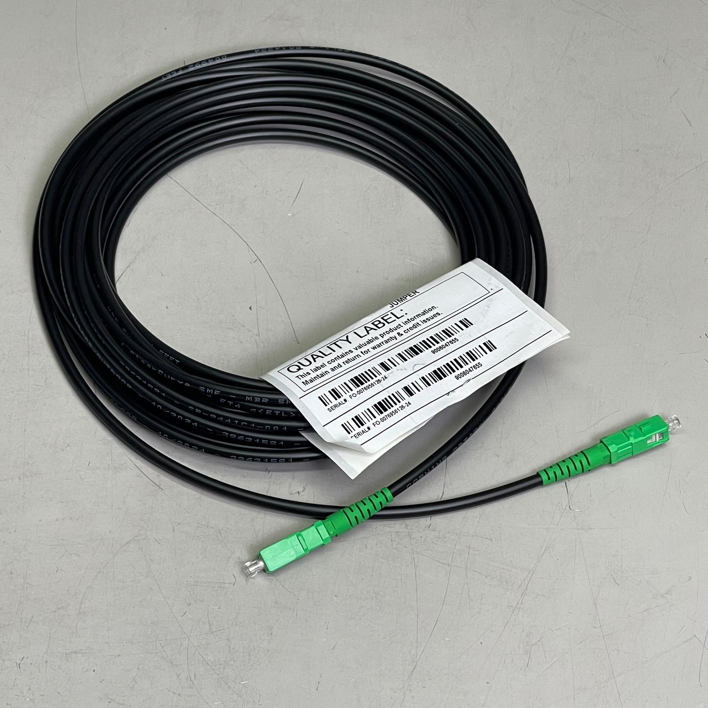 CORNING 1F Ruggedized Drop Fiber Optic Jumper SCAPC/SCAPC 8.000M 444401UR43F008M