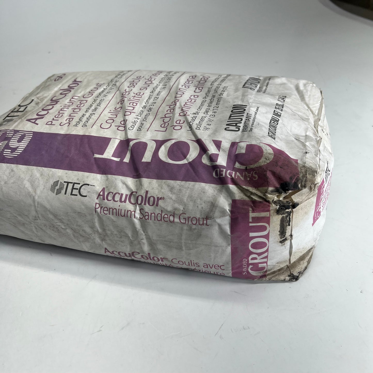 ZA@ TEC Accucolor Premium Sanded Grout Polymer Enhanced 25 Lb Bag 933 Standard Grey 650 |(As-Is)