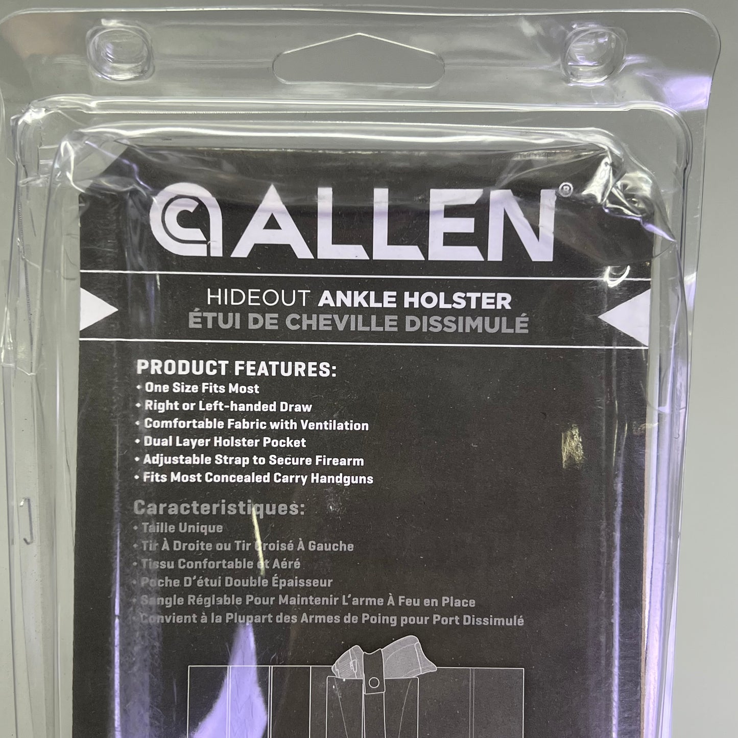 ALLEN Hideout Ankle Firearm Holster Ambidextrous Use Fits Most Hand Guns 44255