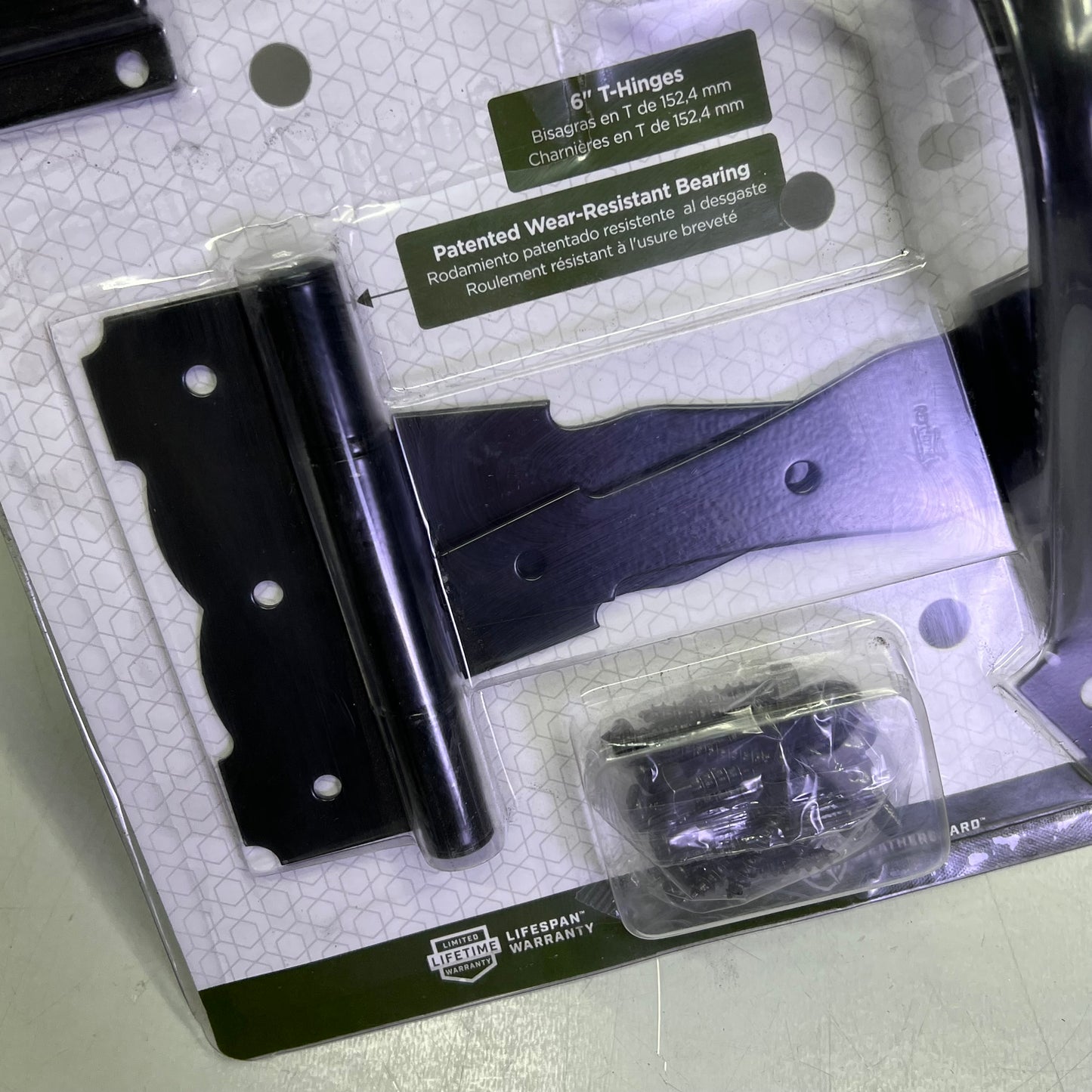 NATIONAL HARDWARE Decorative Gate Hardware Kit Steel 8" Black Finish N343-467