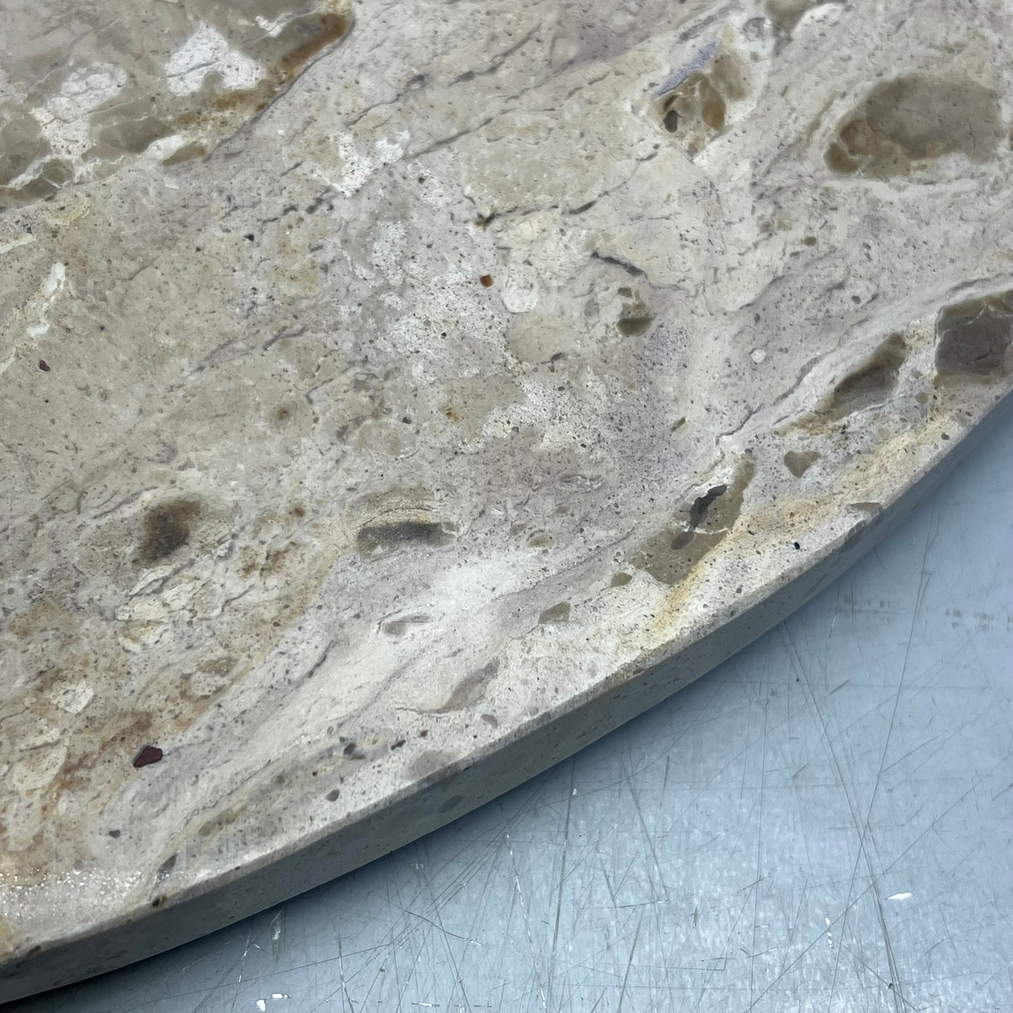 ZA@ CREATIVE CO-OP Round Table Top (NO LEGS) 24" Dia Creme/White